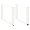 VidaXL Coffee Table Legs U-Shape 2 Pcs White 60 X (42-43) Cm Steel 4013161
