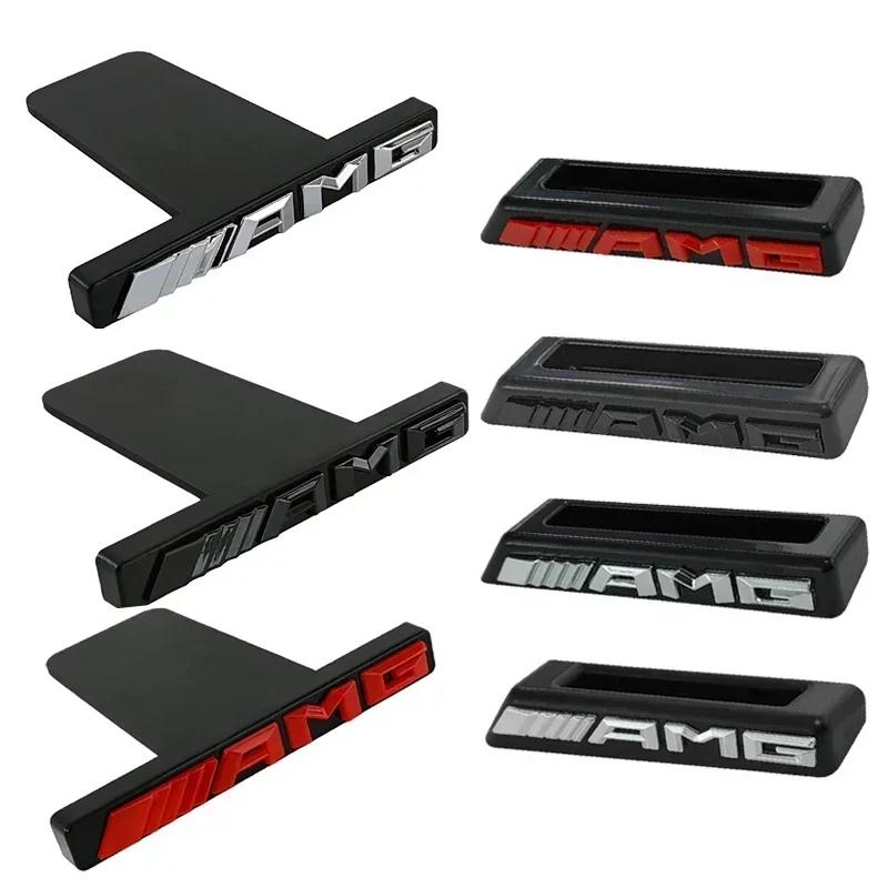3D ABS Logo AMG Emblem Car Front Grille Badge Mercedes Benz GLC A B C E Class W204 W205 W212 W213 GT AMG Sticker Accessories