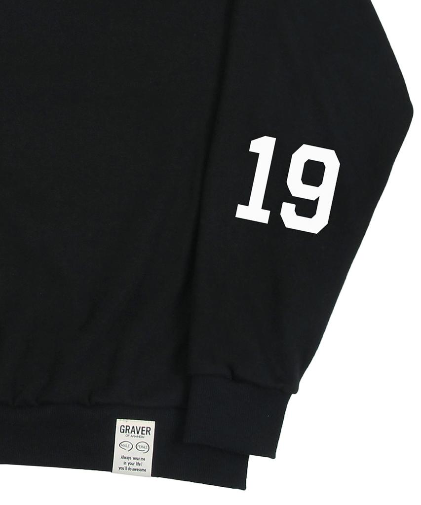 GRAVER [Unisex] Elbow 1968 Logo Sweatshirt_Black