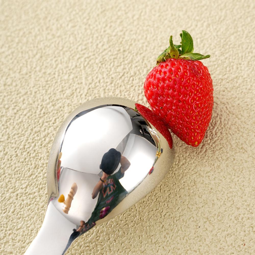 304 Stainless Steel Ice Cream Spoon Upright Self-melting Watermelon Scoop Polished Ergonomic Handle Gelato Ball Spoon Household