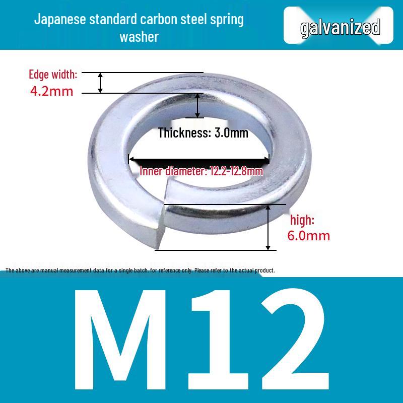 Stainless Steel & Blackened Carbon Steel Spring Washers (M1.6-M42) Elastic Open Washers
