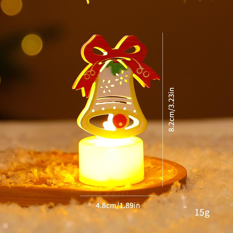 Christmas LED Candle Light with Santa and Snowman Figurines