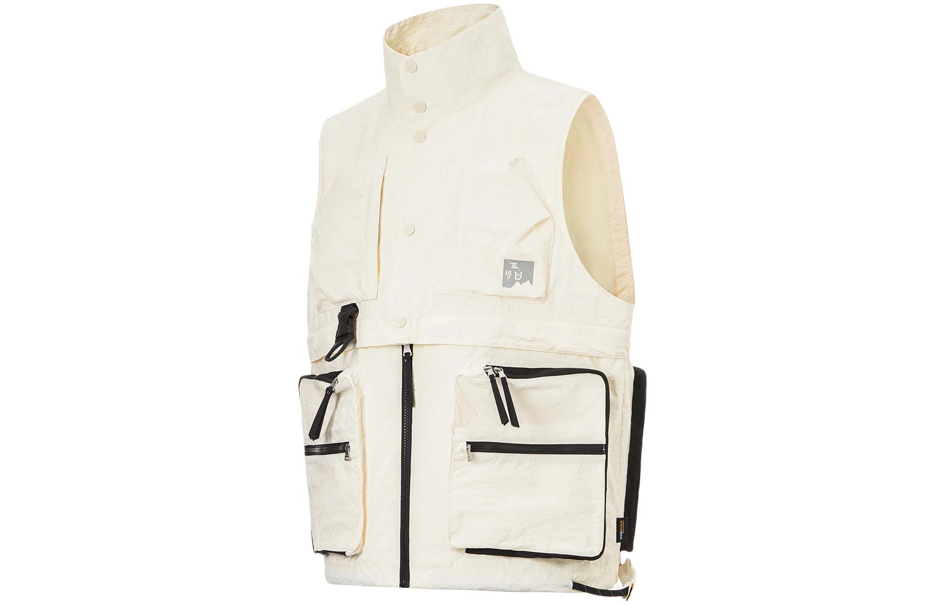 Li Ning Vests Men s Ecru Stand Collar Moderate Workwear AMDT021-1 L