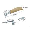 A25F-Straight Edge Trimming Knife For Leather Cutting Handmade DIY Leather Making Tool Arc Edge Design Hand Tool