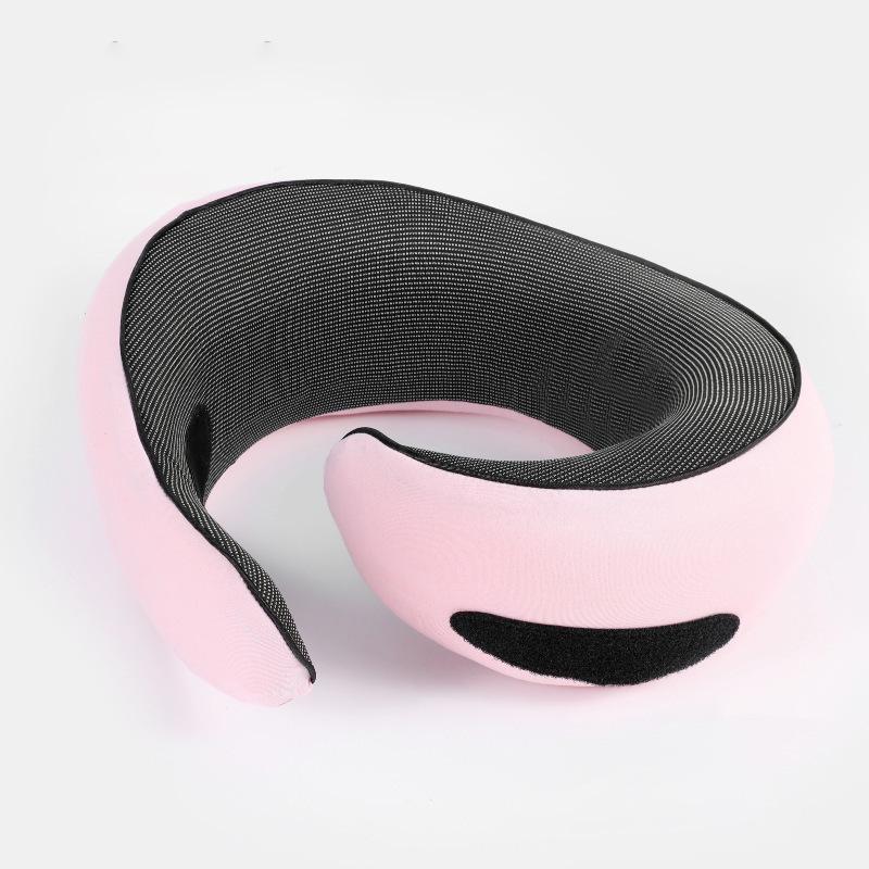 Portable Memory Foam U-Shaped Neck Pillow Set for Airplane Travel