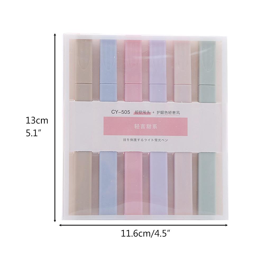 6 piese marker pixuri evidențiator set mână cont evidențiator pentru student culoare pictură schiță artă