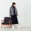 Comme Ca Ism Quilted Coat M Charcoal 12-25MC01-203