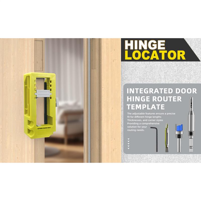 Door Hinge Installation Kit Door Hinge Router Template With Silicone Non-slip Pads No Hammer Or Chisel Cabinet Hinge Jig