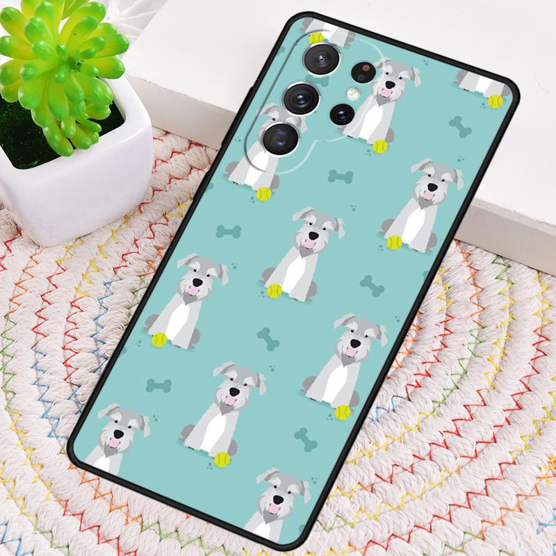 Cartoon schnauzer dog soft Phone Case for Samsung Galaxy note 10 pro S26 Ultra S23 S24 FE S25 S21 S22 PLUS shockproof Cove