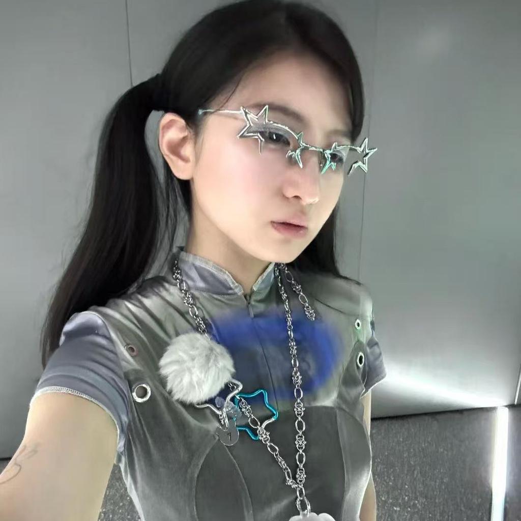 High Performance Y2K Stylish Women Glasses Frame Korean Fashion Polygon Shape Female Glass New Style Decorative Eyeglass
