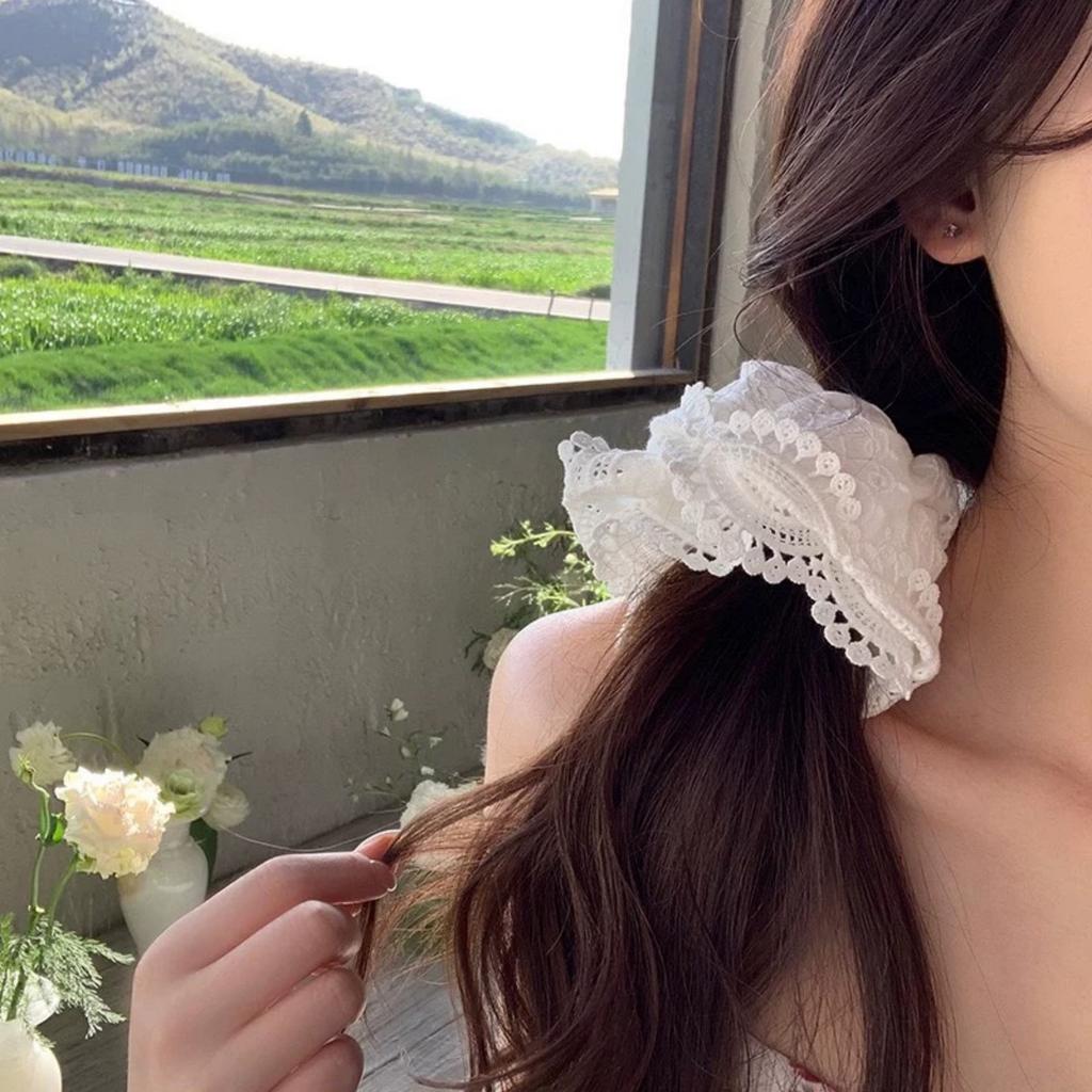 Korean Accessories Hair Band Rubber Elastic for Women Girl Tie Scrunchie Popular Yoga Kpop Adults Leading Fashion Vintage New In