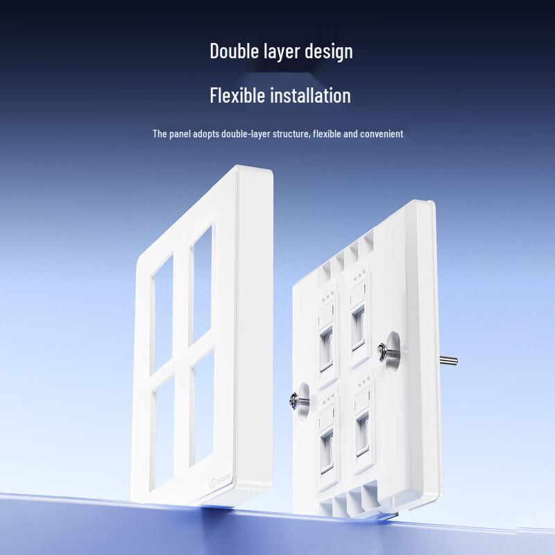 BIAZE 86-Type Four-Port Network Wall Plate