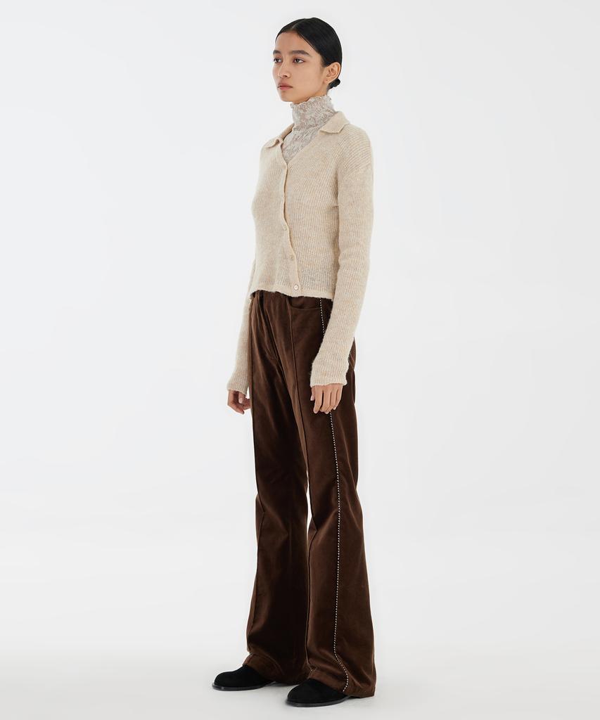 YOUTH Asymmetric Knit Shirt - Melange Ivory