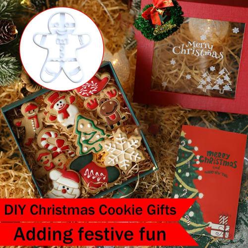 Homkilkn Christmas Cookie Cutter, Gingerbread Man Cookie Cutter, Gingerbread Man Cookie Cutter, Christmas Cookie Biscuit Mold | Christmas Gingerbread