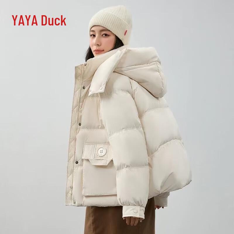 Yaya Women's Detachable Hood Duck Down Puffer Jacket