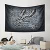 "Spurs Logo On Brick Wall Background" Pattern Wall Hanging Tapestry Decorative Tapestry Home Decor for Bedroom and Living Room