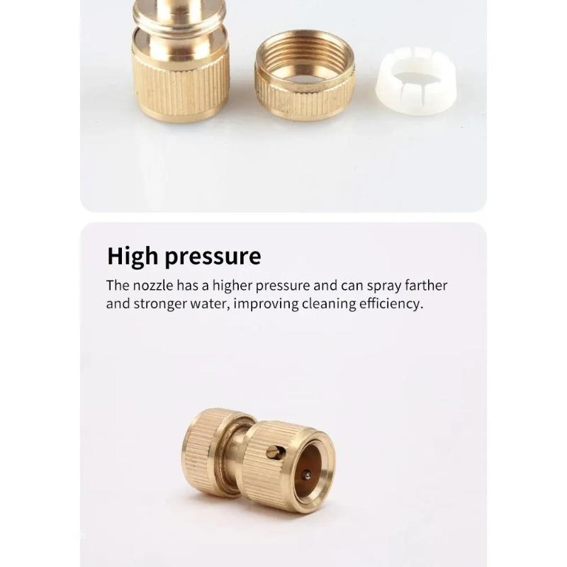 4-way Water Quick Connector High Pressure Quick Coupling For Car Washer Water Gun Adapter Joints Garden Irrigation Accessories