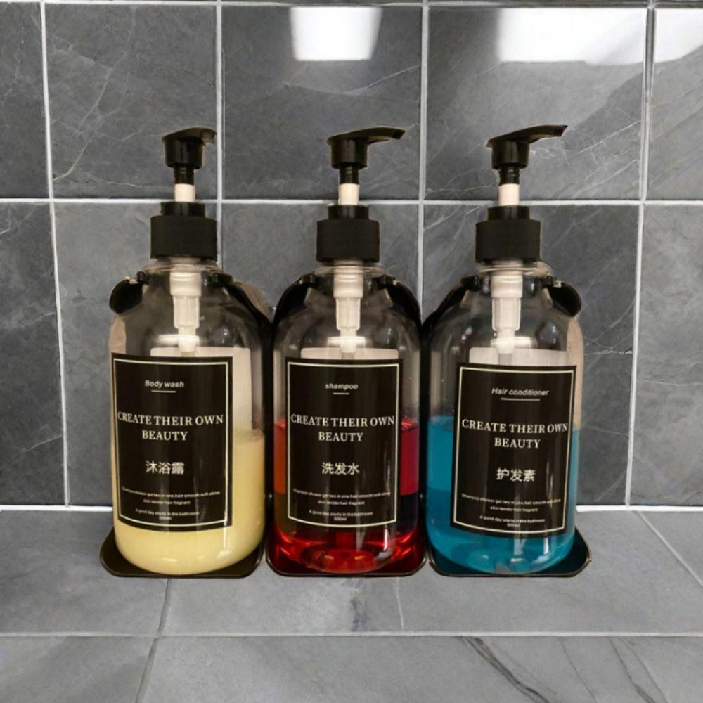 Hand Press Empty Pump Bottle Clear/Brown Hand Sanitizer Jar Wall Mounted Soap Dispenser  Travel