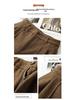 Women's Plus Velvet Wool-Blend Wide-Leg Scimitar Pants - Winter Warm, Thick, Short-Length, Straight-Cut, Nine-Point Casual Style