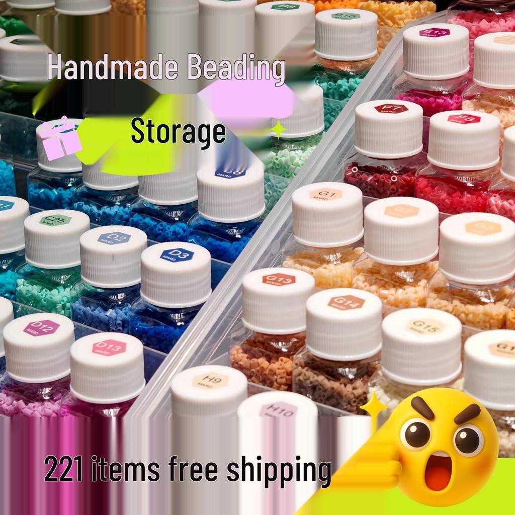 10g Strassstein-Perlen-Aufbewahrungsbox für Diamond Painting – Runder & Eckiger Perlen-Organizer