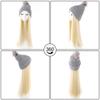 Women's Winter Wig Hat Knitted Hat Long Wave Straight Hair Synthetic Hat Wig