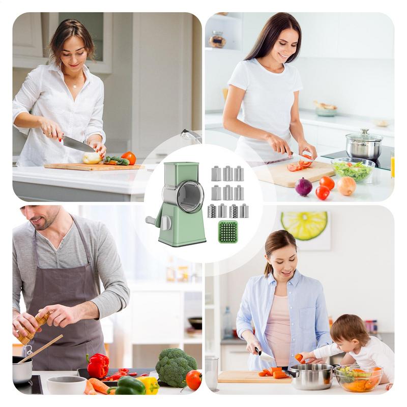 Rotary Cheese Grater Kitchen Slicer For Cheese With Handle Manual Garlic Grinder Multifunctional Shredder Nut Chopper For Home