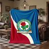 Blackburn Rovers Football Print Flannel Blanket Soft Warm Sofa Bed Throw Blanket For Home Office Bedroom