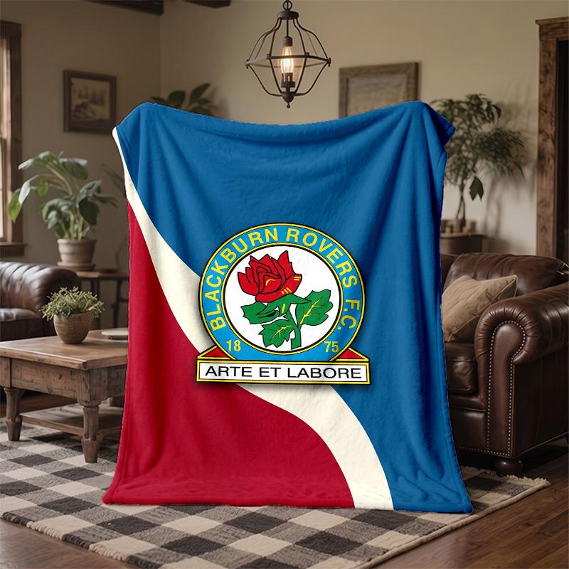 Blackburn Rovers Football Print Flannel Blanket Soft Warm Sofa Bed Throw Blanket For Home Office Bedroom