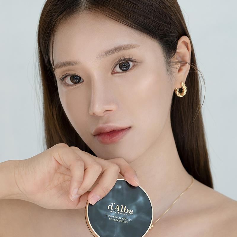 d'Alba Serum Glow Tension Cover Cushion with Refill SPF 50+ PA++++ 17g*2EA