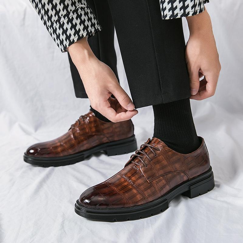 New Block Business Casual Leather Shoes Men's Comfortable and Breathable Tassel One Pedal Sleeve Loafers Men's Series