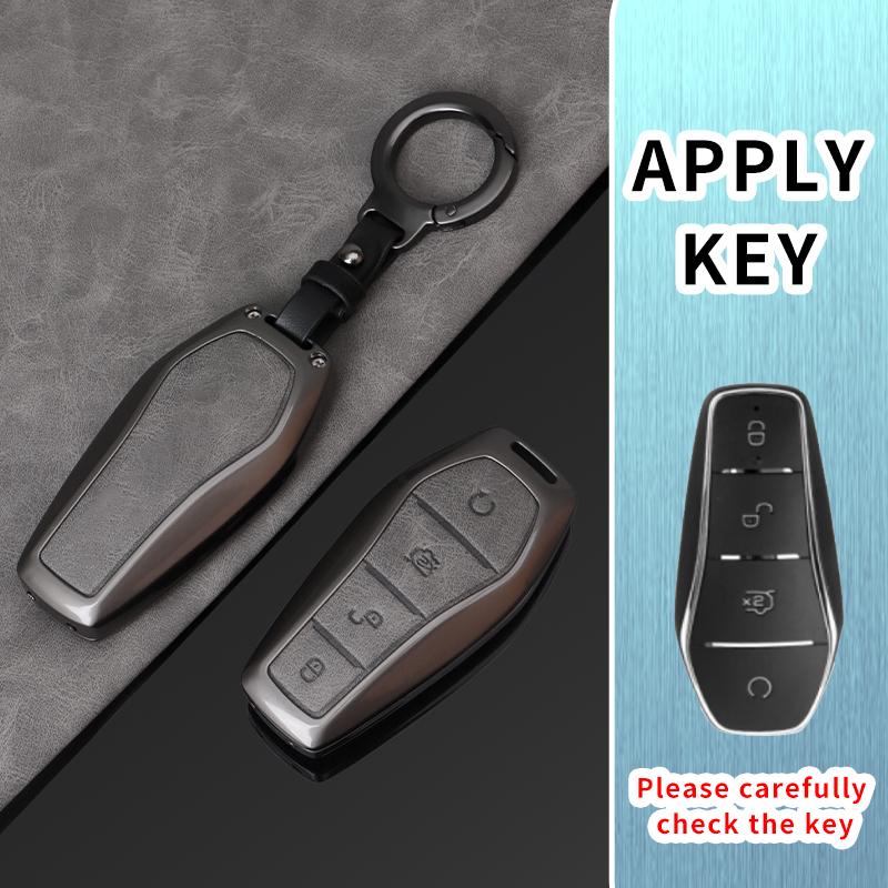 Alloy Car Key Cover Case For Byd Song Plus Ev Dolphin Seal U Dmi Atto 3 Sealion 6 Han Qin Car Keychain Key Shell Accessories