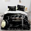 3D Drum Kit Music Instruments Comforter Bedding Set,Duvet Cover Bed Set Quilt Cover Pillowcase,King Queen Size Bedding Set Gift