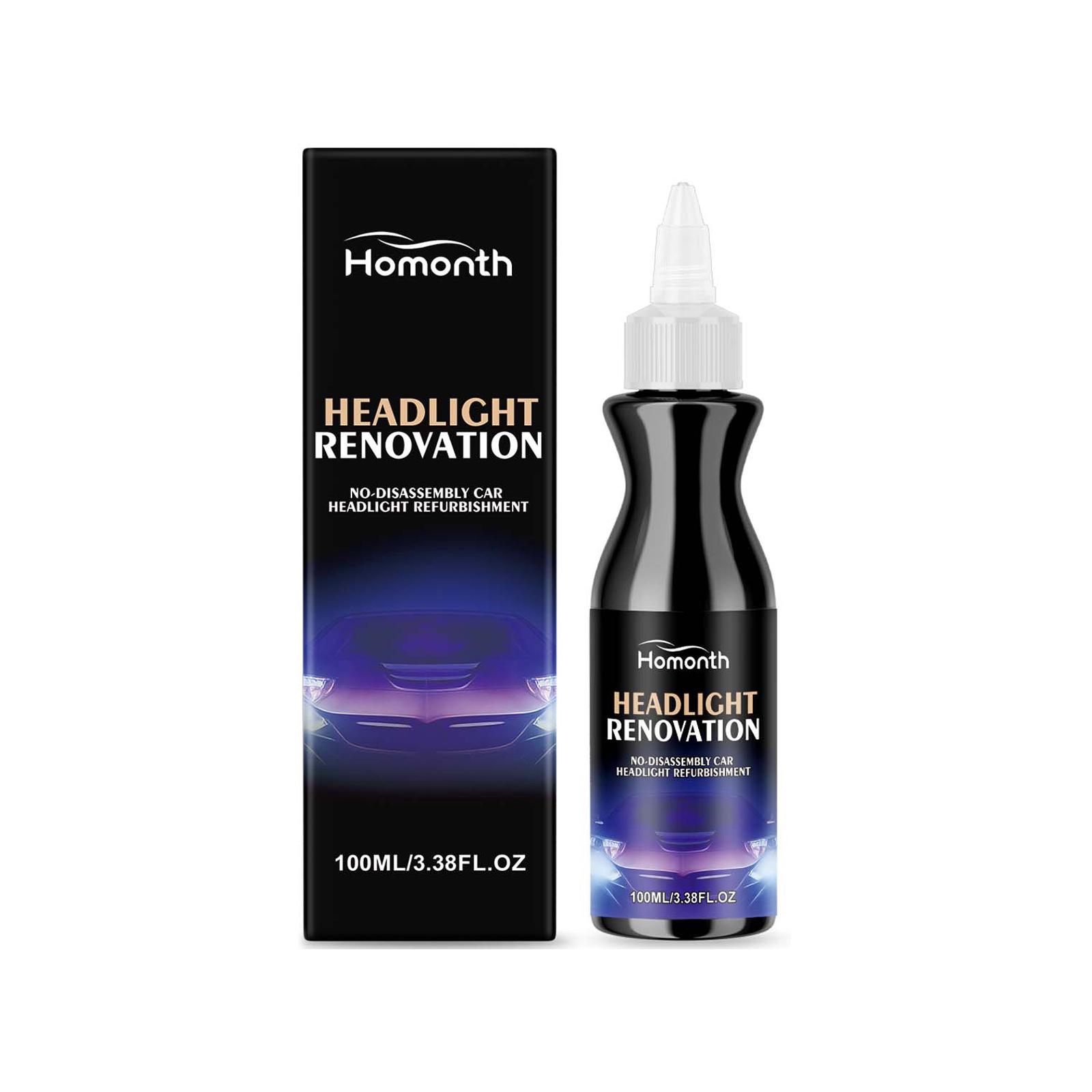 HOMONTH Headlight Care Liquid - Clean, Brighten & Enhance Light Transmission