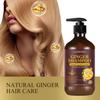 Shampoing au gingembre : nettoie et hydrate efficacement les cheveux, renforce et nourrit les cheveux, réduit les pointes fourchues et la casse, 300 ml