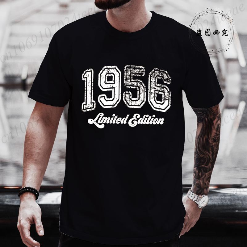 Vintage 1956 Birthday Tshirt Birthday Shirt Funny Retro Limited Edition Tee Tshirt For Unisex Tee Tops Short Sleeve Unisexs Clothing