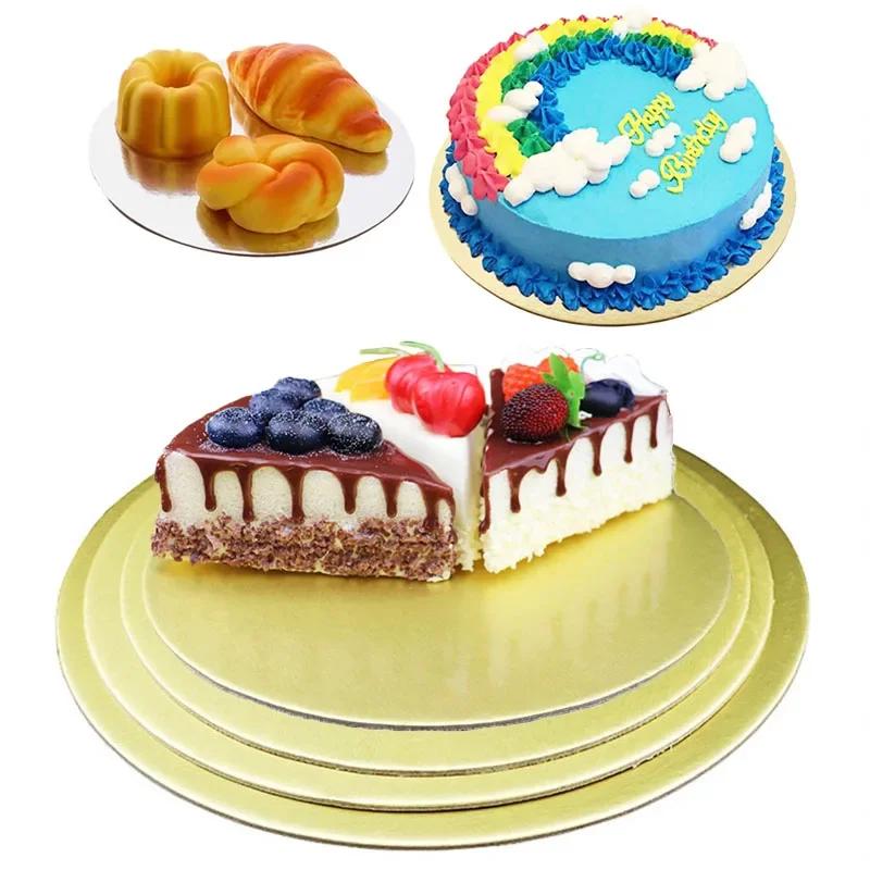 5/10Pcs Round Cake Board Circle Base Plate Disposable Paper Cupcake Dessert Tray Cake Stand Pastry Mat Liners Baking Accessories