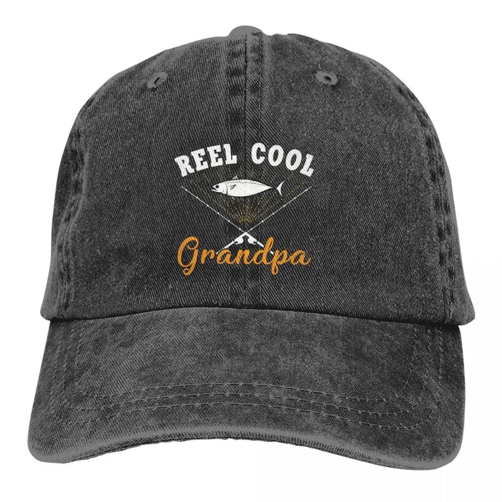 Summer Cap Sun Visor Mens Reel Cool Grandpa Fishing Design Hip Hop Caps Fishing Cowboy Hat Peaked Trucker Dad Hats