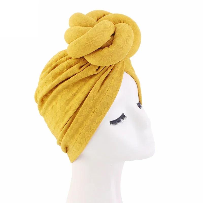 Bowknot Turban Indian Women Muslim Hijab Stretch Chemo Cap Cancer Hat Hair Loss Cover Head Scarf Wrap Beanies Bonnet Headwear
