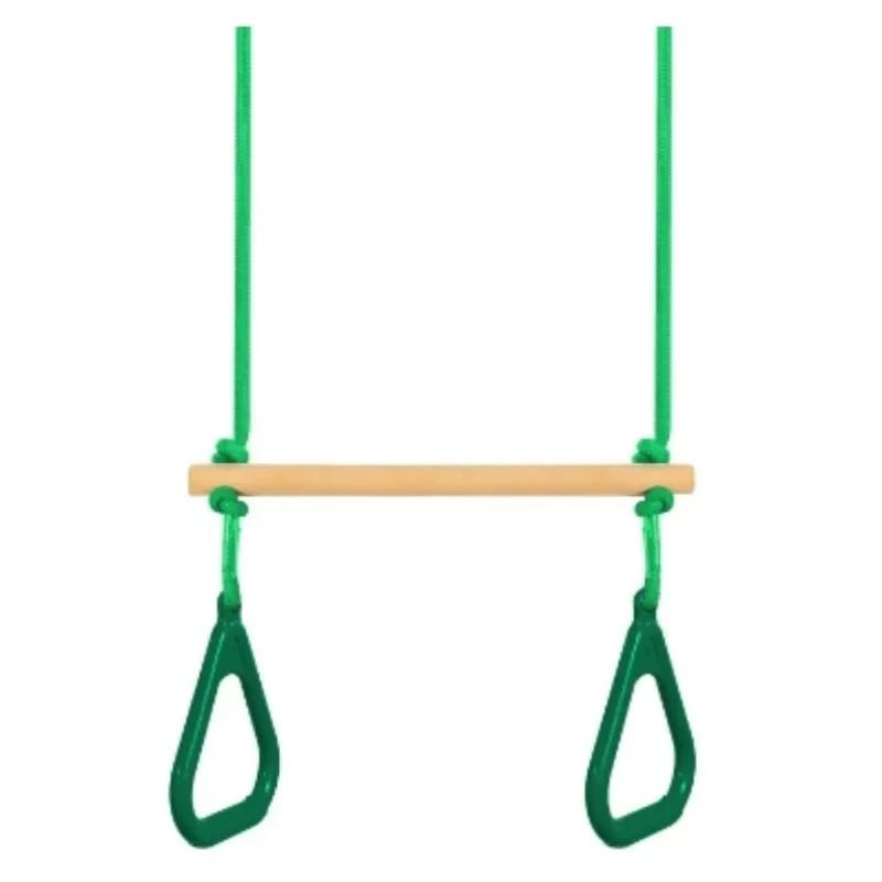 Adjustable Trapeze Swing Gym Bar with Rings Ergonomic Sensory Play Equipment Adults Backyard Playground Outdoor indoor Fitnes
