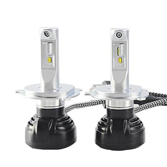 LED Headlight 4000lm H4 40W Aluminum Body with Cooling Fan Hi/Lo Built-in