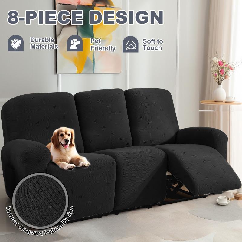 3 Seater Stretch Thicken Recliner Sofa Cover Relax Armchair Couch Slipcovers Non-slip Furniture Protector Living Room Decor