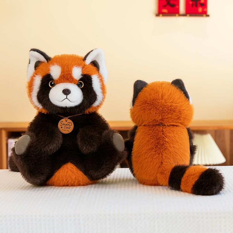 Cute and Lazy Red Panda Plush Toy Children Sleeping Pillow Cute Pet Home Ornament Zoo Souvenir