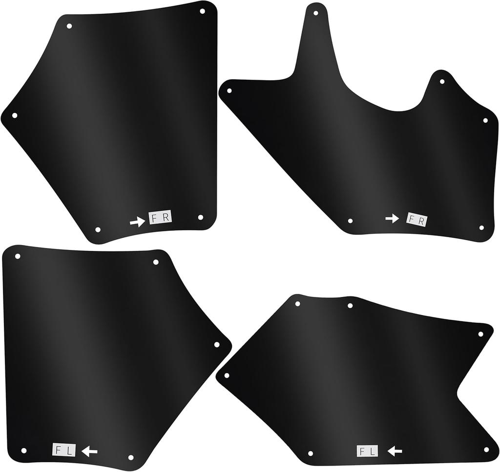 Front Splash Guards for 2007-2025, 4Pcs Mud Flaps with Clips, Compatible with 537370C030 537360C030 537390C020