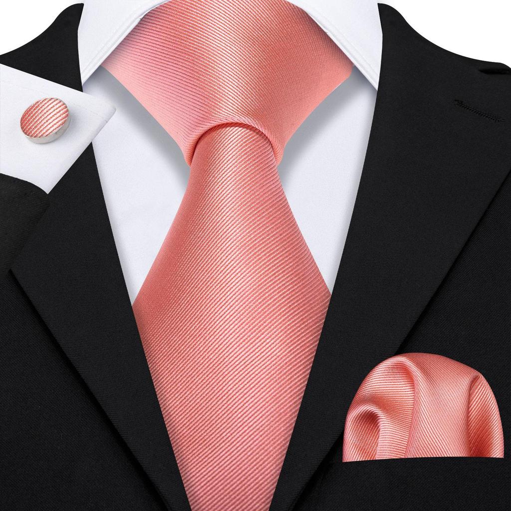 Barry Wang Formal Mens Paisley Silk Tie Set Mens Necktie Pocket Square Cufflinks Wedding