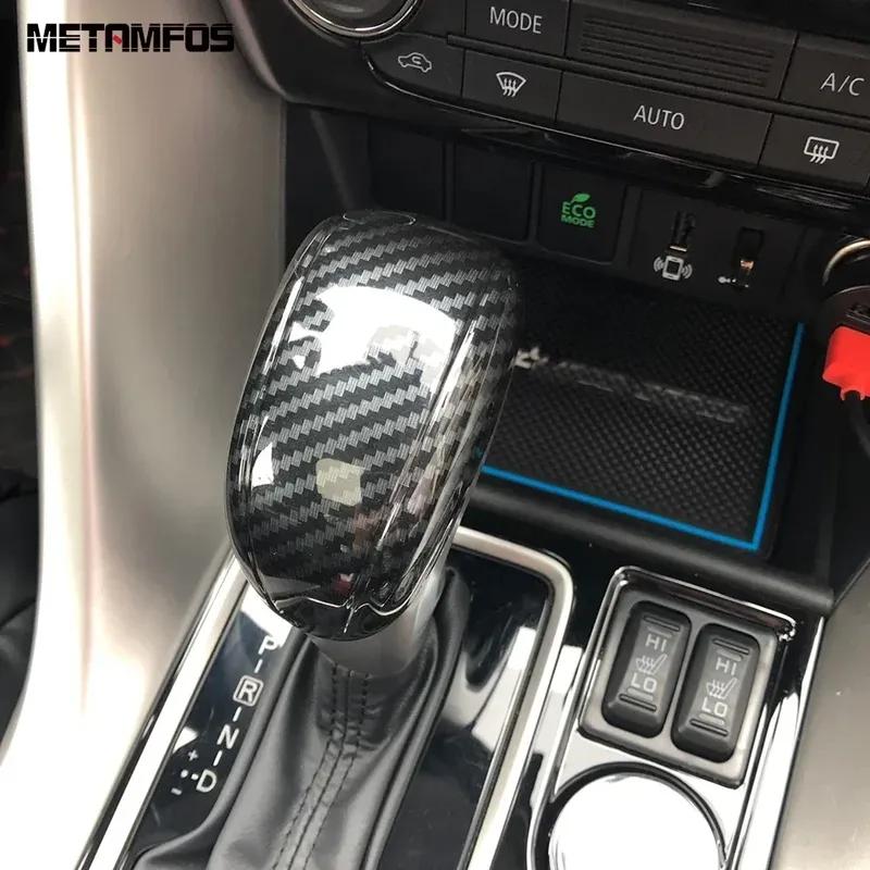 Interior Accessories For Mitsubishi Eclipse Cross 2017- 2024 2025 Carbon Fiber Gear Shift Knob Head Cover Trim Car Styling