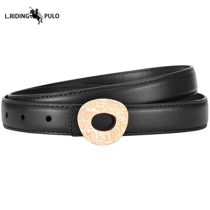Simple Buckle Thin Belt for Ladies, Fashionable and Versatile Coat and Skirt Decorative Belt