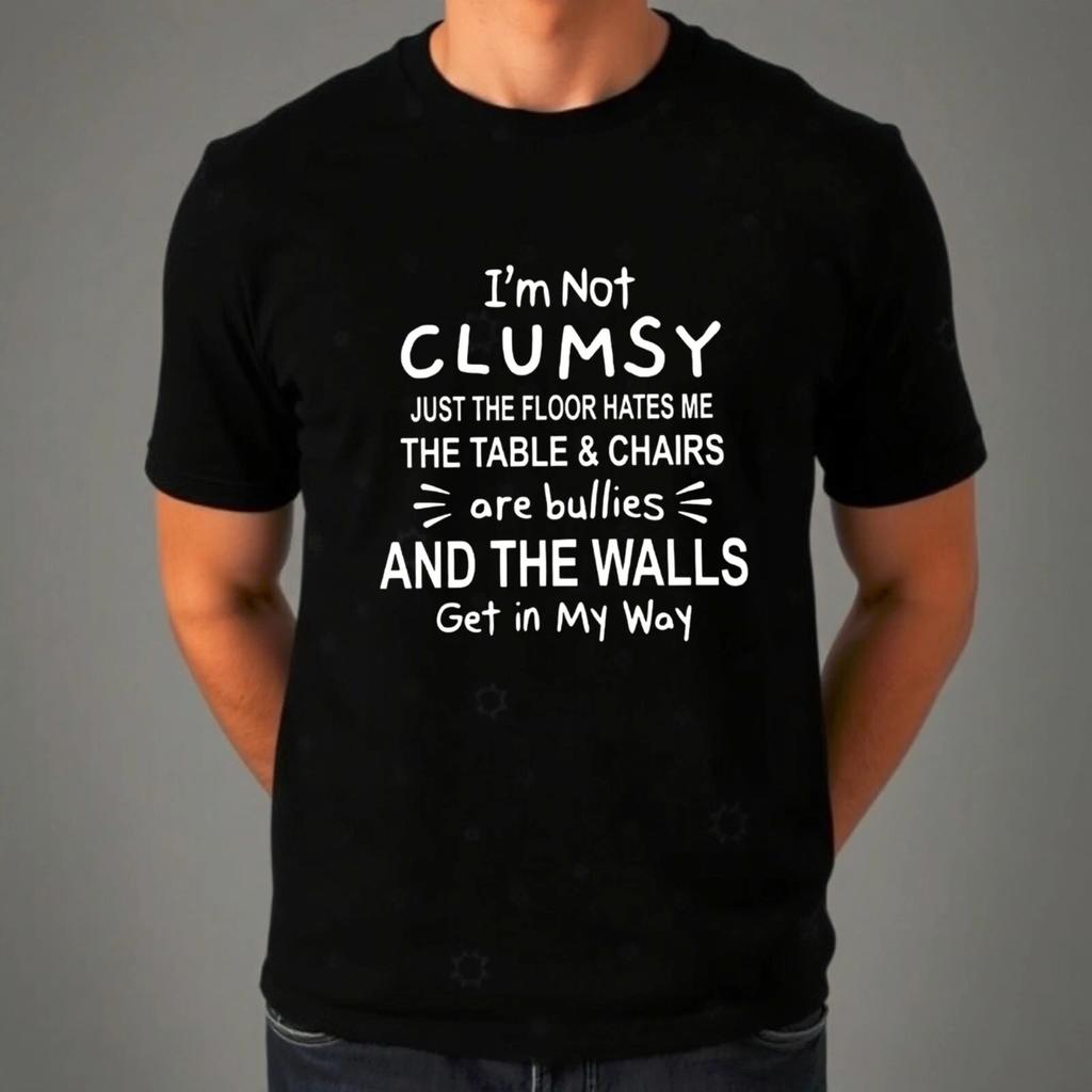I'AM Not Clumsy Funny T-Shirt, Novelty Sarcastic Gifts Tee Top