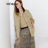 MO&Co. Women's Loose Fit Cotton Turn-down Collar Jacket