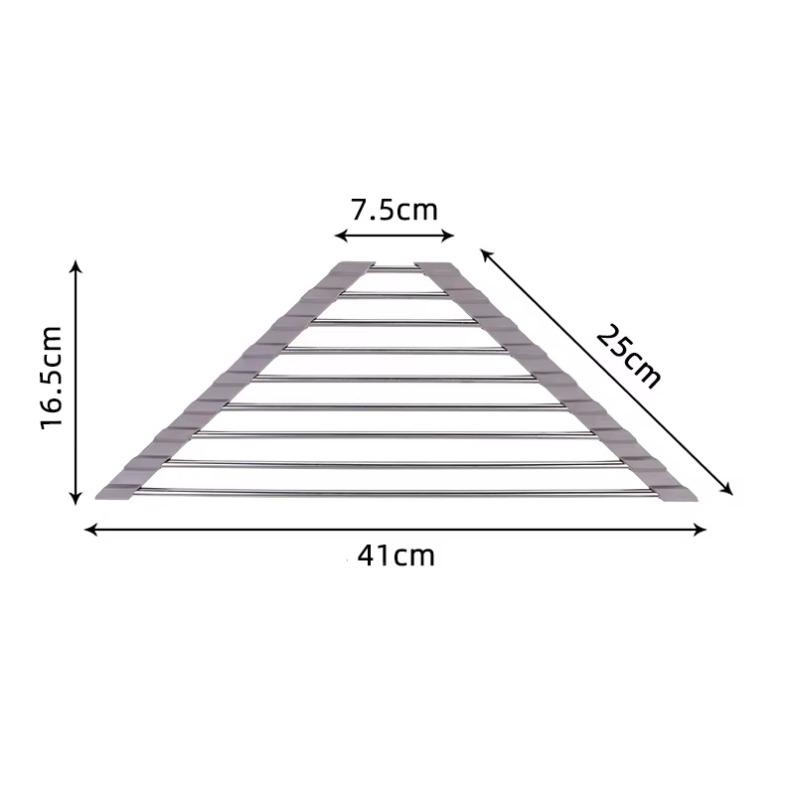 

Foldable Stainless Steel Drain Rack PP Storage Rack for Kitchen Sink Bowl for Cleaning Tools Holder сірий колір