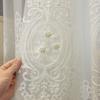 Modern Embroidery Window Screen Living Room Bedroom Balcony Gauze Curtain Floor To Floor Curtain